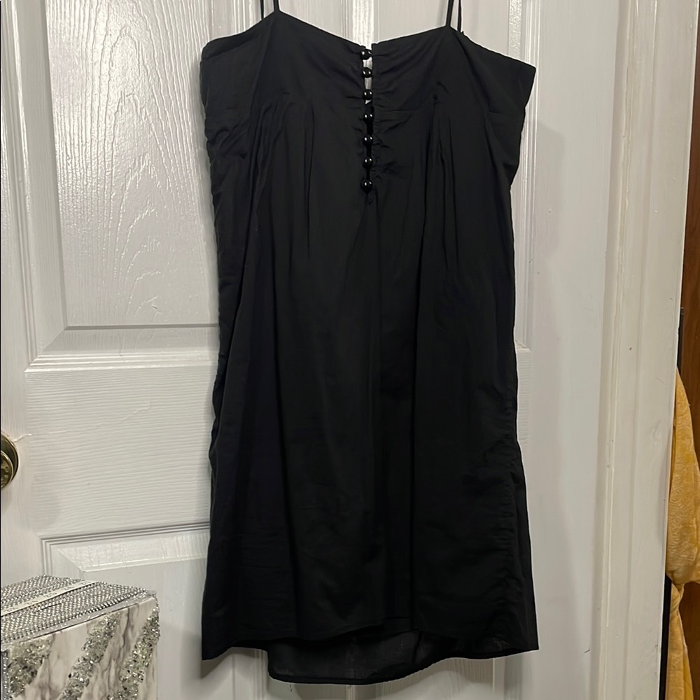 Black Spaghetti Strap Slip Mini Dress